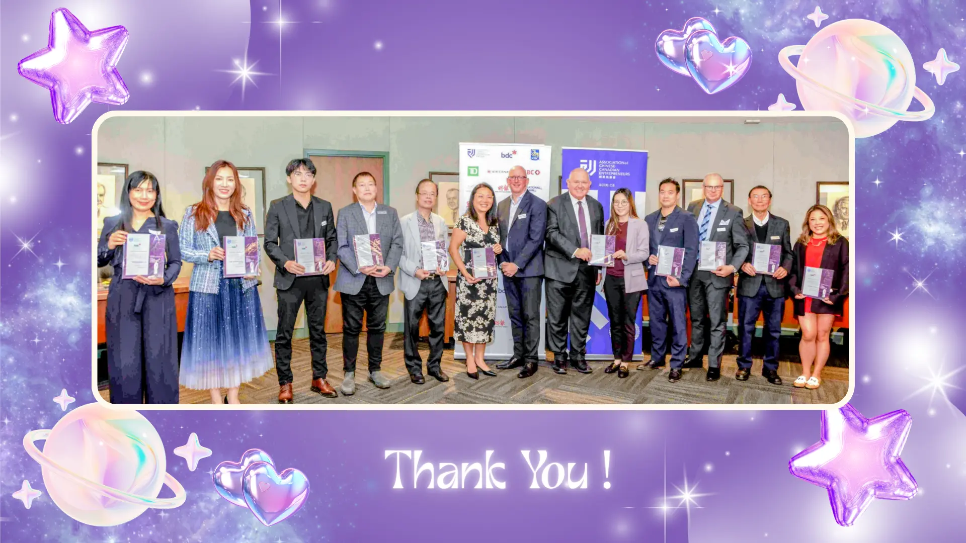 ACCE_appreciation_dinner_2025_president_Yvonne_Chan_&_Markham_mayor_Frank_Scarpitti_present_appreciation_plaque_to_other_sponsors