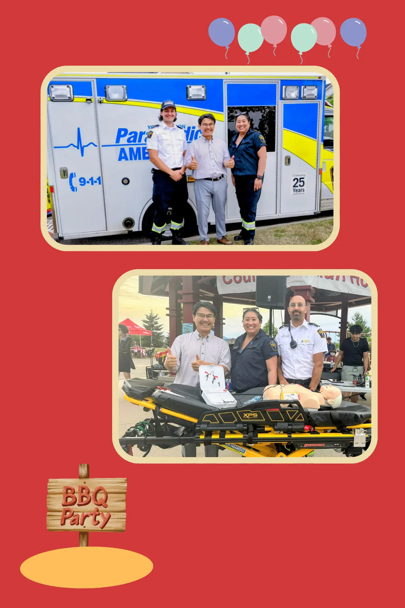 Alan_Ho_Community_BBQ_Fun_Day_2025_York_Region_Paramedic_Services_display_an_ambulance_&_CPR_demonstration_with_Alan_Ho_&_the_guests_group_photo