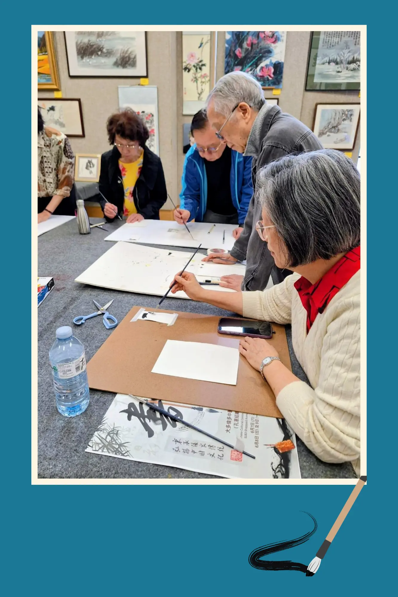 CAEAC_members's_exhibition_2025_president_&_members_artwork_demonstration