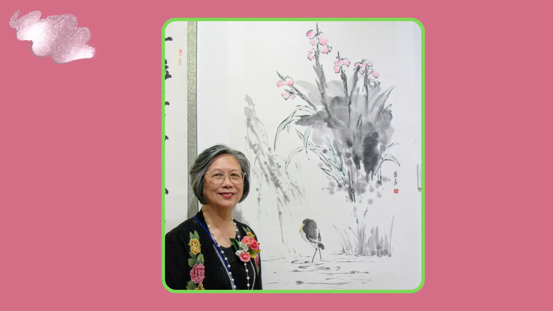 Chinese_Art_and_Education_Association_2025_members’_art_exhibition_president_&her_painting