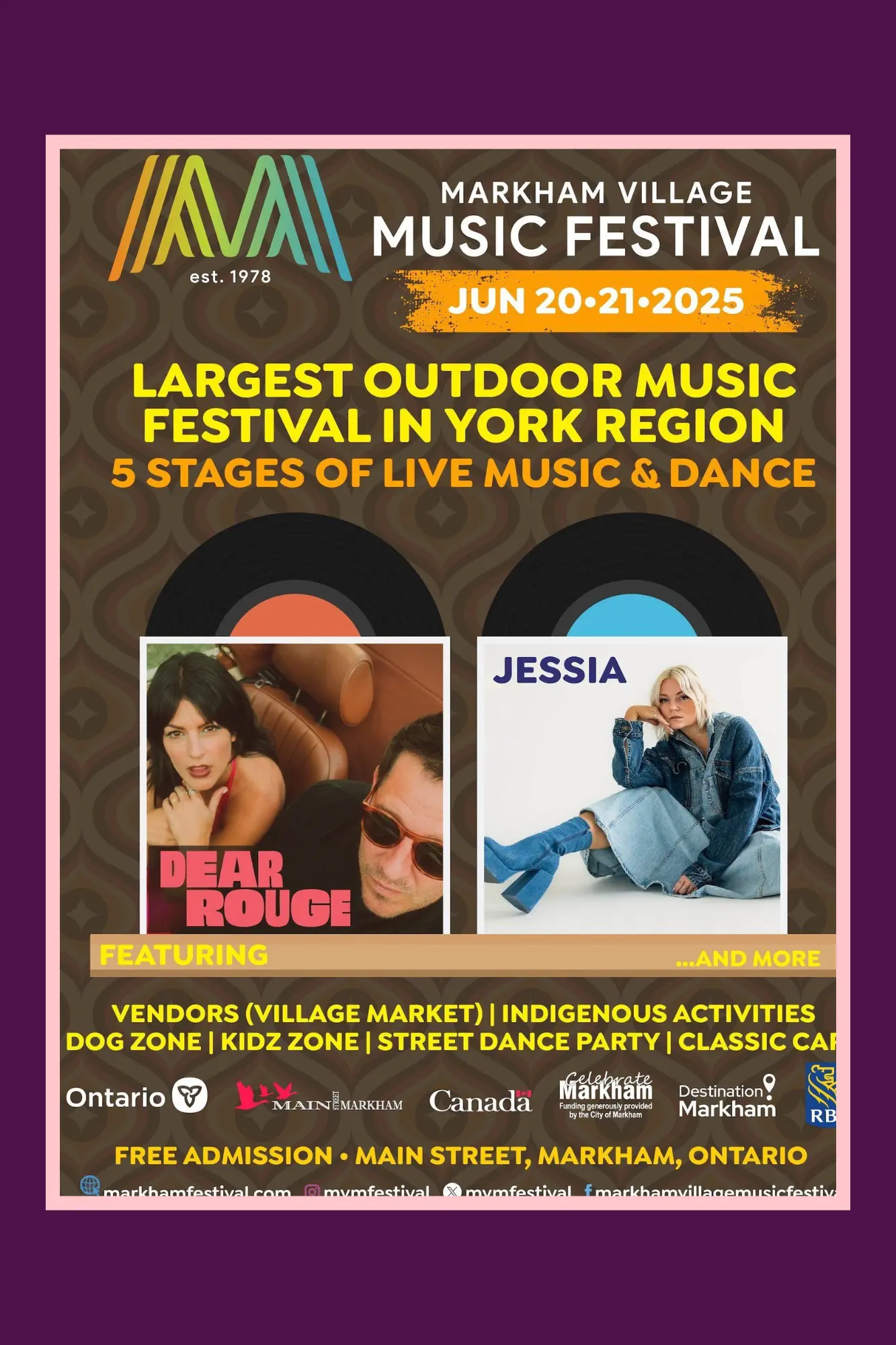 Markham_Village_Music_Festival_2025_poster