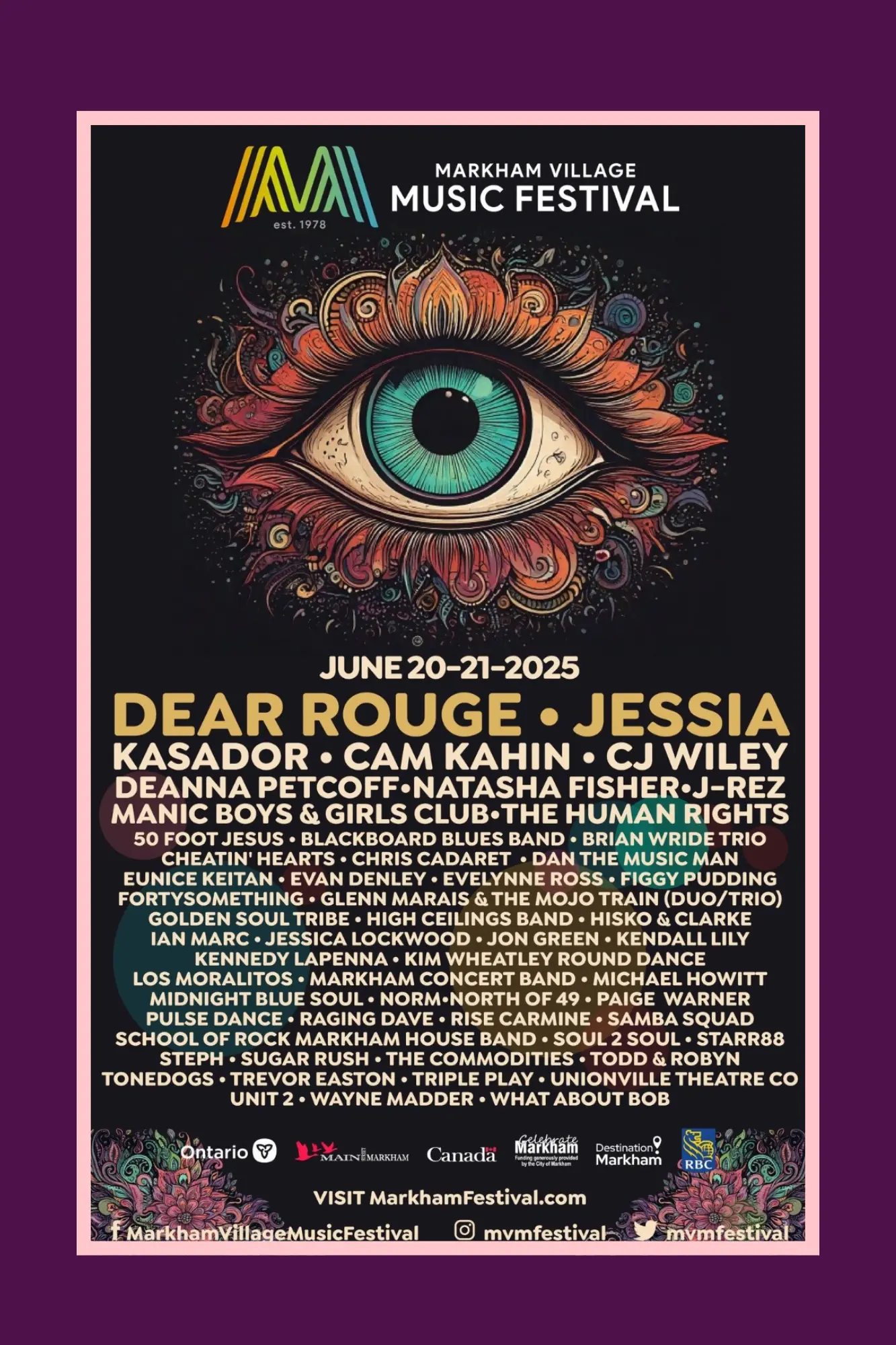 Markham_Village_Music_Festival_2025_performer_poster