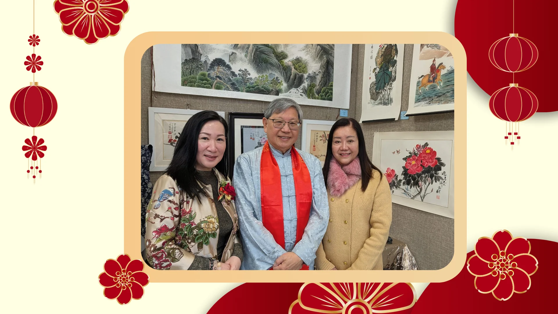 OCAA_Chinese_New_Year_2026_art_exhibition_&_Spring_gathering_Richmond_Hill_deputy_mayor_Godwin_Chan_with_vice_president_Jesse_Lo_&_Lifetime_Honorary_President_Ms_Kam