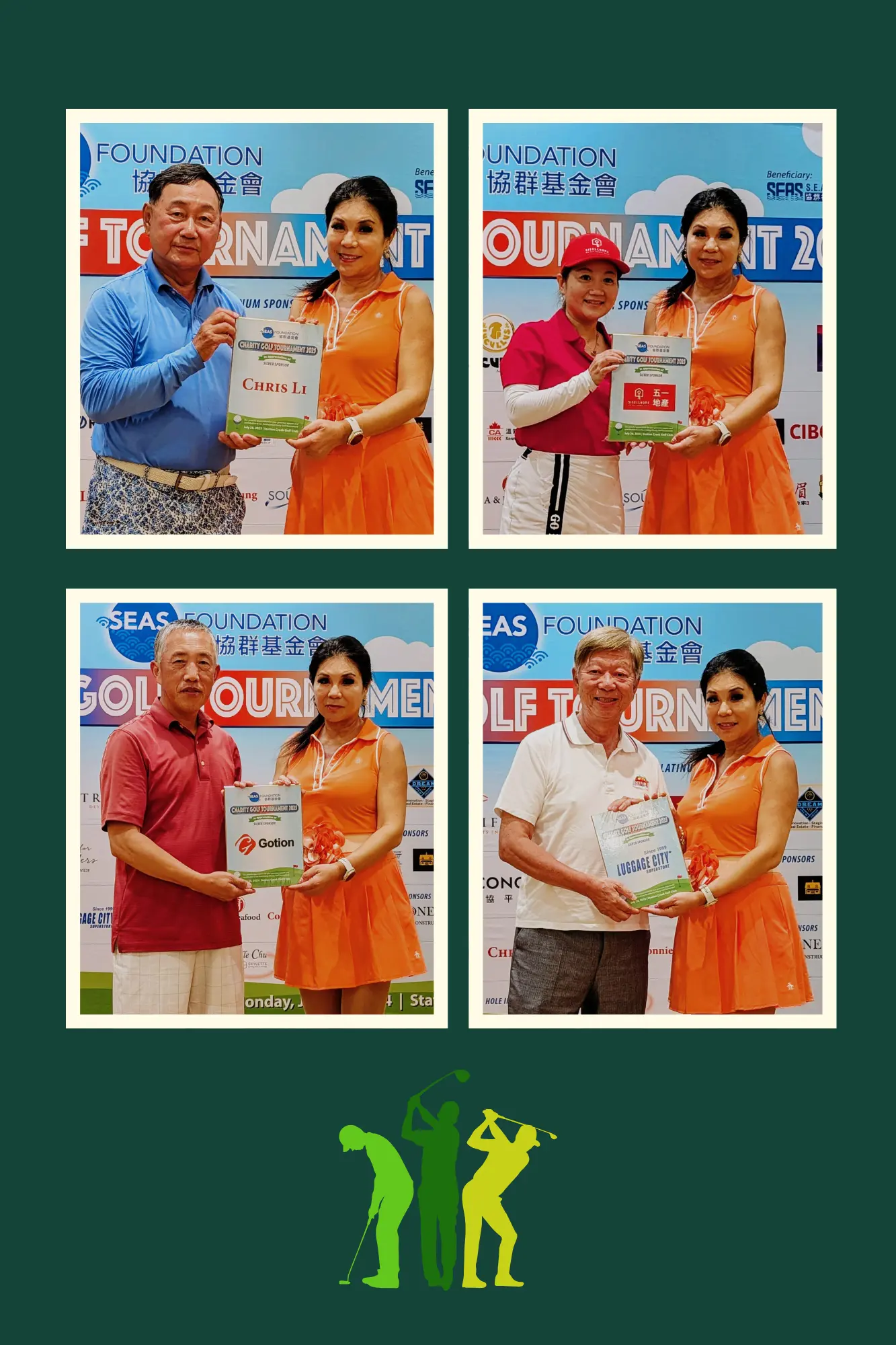 SEAS_Charity_Golf_Tournament_&_dinner_2025_president_Michelle_Chu_&_silver_sponsors