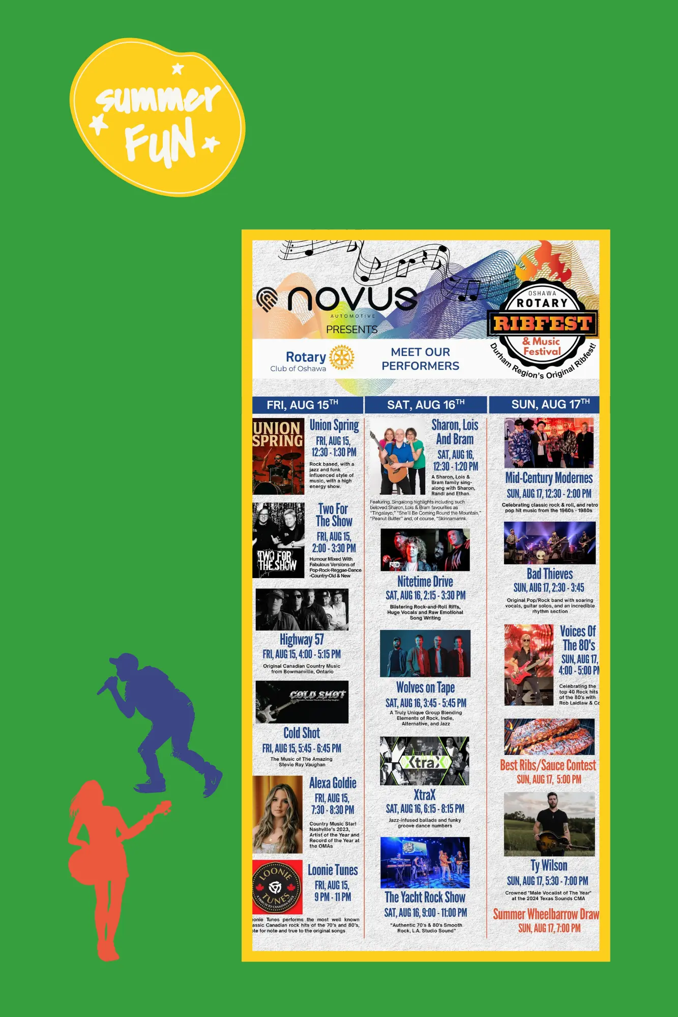Summer_Fun_activities_#10_Oshawa_Rotary_Ribfest_&_Music_Festival_program_schedule