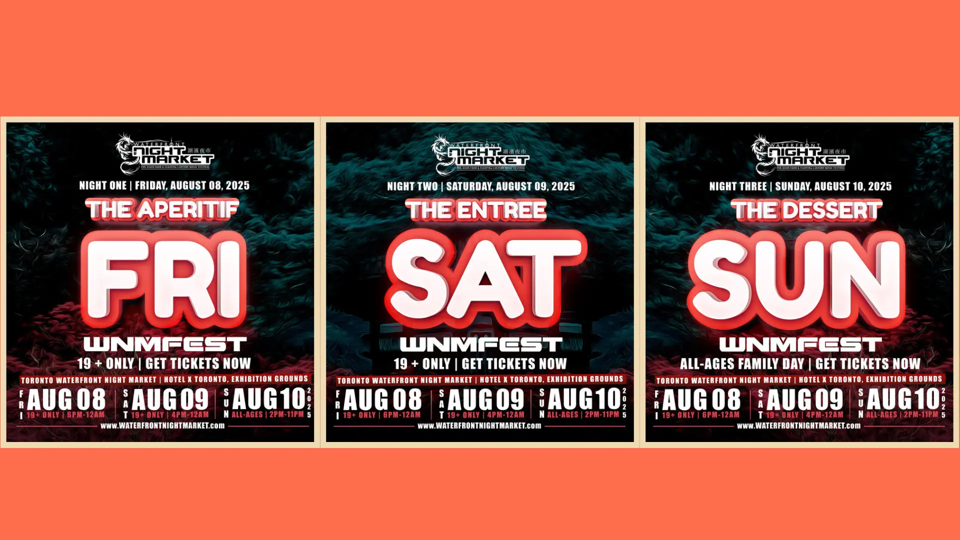 Summer_Fun_activities_#9_Toronto_Waterfront_Night_Market_2025_poster_schedule_time_Friday_to_Sunday